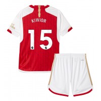 Arsenal Jakub Kiwior #15 Hjemmedraktsett Barn 2023-24 Kortermet (+ Korte bukser)